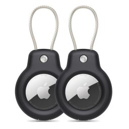 Husa Tech Protect Rough Vein 2 Pack Apple AirTag Black