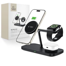 QI15W-A45 3în1 USB-C MagSafe Cablu USB-C la USB-C inclus 15W Negru