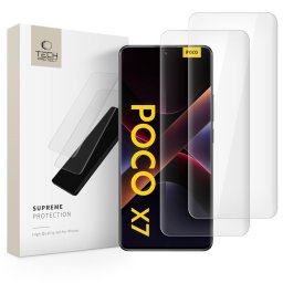 Folie Protectie Tech Protect UV Plus 2 Pack Xiaomi Redmi Note 14 Pro 4G 5G 14 Pro Plus Poco X7 5G Transparenta