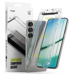 Husa Husa RINGKE EASY SLIDE, pachet de 2, sticlă securizată pentru Galaxy S25, transparentă