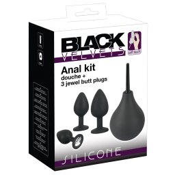 Black Velvets - set de dopuri anale (4 piese, negru)