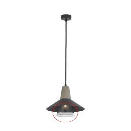 Abajur universal de rezervă din sticlă Jupiter BONDY E27 d. 14,5 cm bej