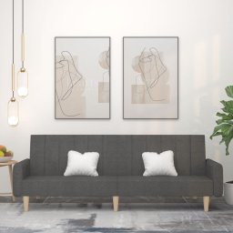 Canapea extensibila cu 2 locuri, gri închis, textil GartenMobel Dekor