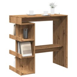Masa bar cu raft de depozitare Stejar artizanal 100x50x101,5cm GartenMobel Dekor