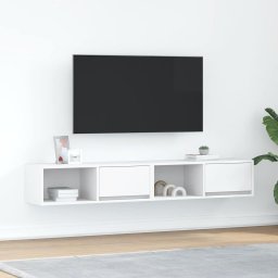 Dulapuri TV 2 buc Alb 80x31x25,5 cm Lemn prelucrat GartenMobel Dekor