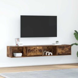 Dulapuri TV 2 buc Stejar afumat 80x31x25,5 cm Lemn prelucrat GartenMobel Dekor