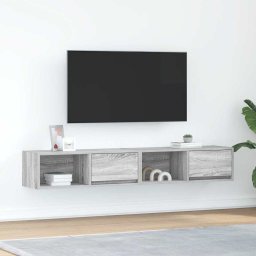 Dulapuri TV 2 buc Gri Sonoma 80x31x25,5 cm Lemn prelucrat GartenMobel Dekor