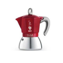Cafetiera pentru Plita cu Inductie Bialetti Bialetti Moka Induction Pot 6tz 0.3L Rosu/Argintiu