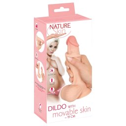 Nature Skin - dildo cu piele - 19 cm (natural)