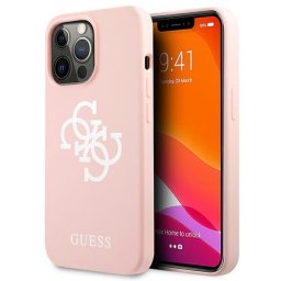 Husa hardcase Guess Silicone 4G Logo pentru Apple iPhone 13 / Apple iPhone 13 Pro, culoare roz