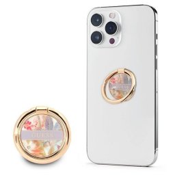 Inel suport telefon Guess 4G brown, design iconic