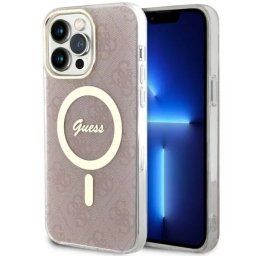 Husa Guess GUHMP14XH4STP iPhone 14 Pro Max 6.7" pink/pink hardcase 4G MagSafe