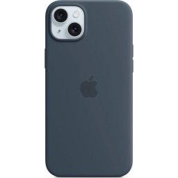 Husa Silicone Case with MagSafe pentru iPhone 15 Plus, Storm Blue