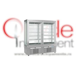 Vitrină frigorifică-congelare de expunere profesională, patiserie 600+600 litri, Infrico