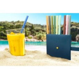 Set 10 paie din silicon , multicolor, periuta de curatat si geanta pentru depozitare Skoo