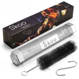 Tub afumatoare pentru gratar + Perie de curatat + Carlig, SKOO