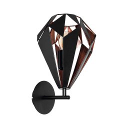 Aplică Eglo 62835 CARLTON PRO 1xE27/60W/230V negru