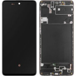 Piese si componente Display - Touchscreen Samsung Galaxy A71 A715, Cu Rama, Negru, Service Pack GH82-22152A