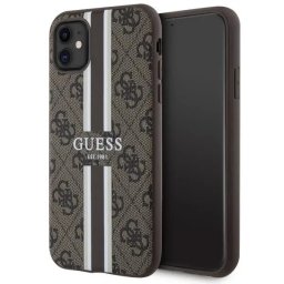 Husa Guess GUHMN61P4RPSW iPhone 11 / Xr brown/brown hardcase 4G Printed Stripes MagSafe