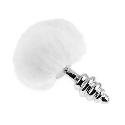Dildo Twist Fluffy Tail S White