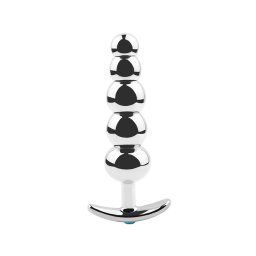 Dildo metalic 5 Beads L Silver