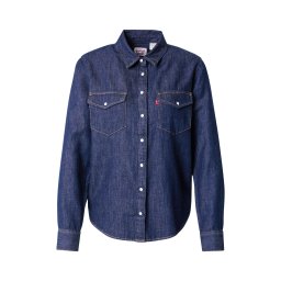 LEVI'S ® Bluză 'Iconic Western Linen+ Denim Shirt' albastru închis