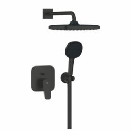 Set dus incastrat Grohe Cubeo 250, fara corp incastrat, negru mat