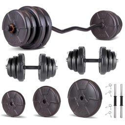 Set haltera si gantere reglabile PROGRESSIVE 45 KG