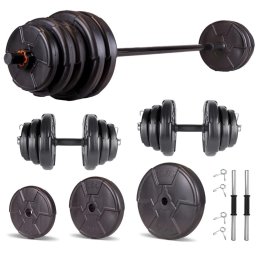 Set haltera si gantere reglabile PROGRESSIVE 65 KG