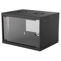 CABINET 19" INTELLINET 6U Basic, fixare pe perete, Flatpack, Black, fara capac spate, 353 (h) x 540 (w) x 400 (d) mm "714143