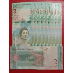 Venezuela 2018 - 2 bolivares, necirculata (10 bucati)