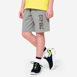 Pantalon scurt din bumac Puma Gri Băieți
