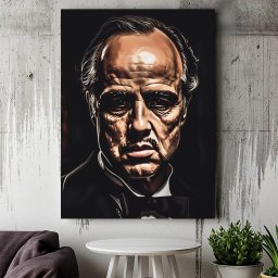 Tablou Canvas Inspirațional - The Godfather (close up)