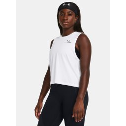 Topuri si tricouri pentru femei Under Armour - alb