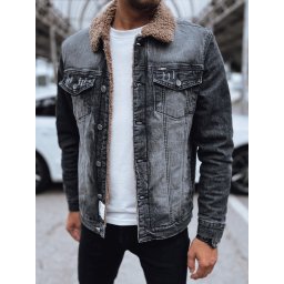 Geaca barbati Ocieplana din denim, neagra