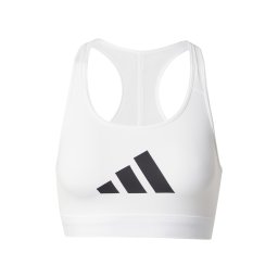 ADIDAS PERFORMANCE Sutien sport 'POWER REACT' negru / alb