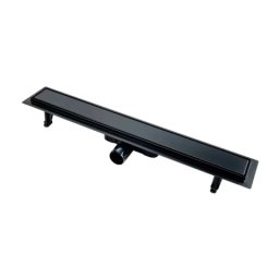 Set PROMO rigola dus Fdesign Kleome cu grila negru-faiantabila 70 cm -FDSFD7-401-70-22