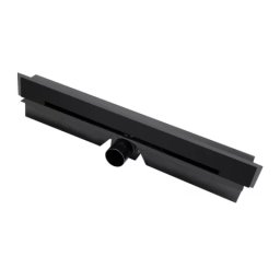Set PROMO rigola dus Fdesign Kleome cu grila negru 60 cm -FDSFD7-404-60-22