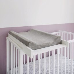 Saltea pentru masa de infasat bebe, husa detasabila bumbac, Woodies, 72 x 47 cm