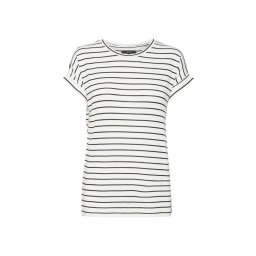 VERO MODA Top Vmbrianna Ss O-Neck Boo Rep 10291353 11-0602 TCX snow white
