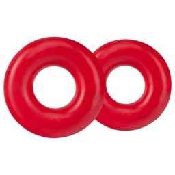 Stay Hard Donuts - set inele pentru penis - silicon roșu