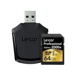 64gb sdxc cls10 uhs-ii 300mb/s citire, 260mb/s scriere + reader