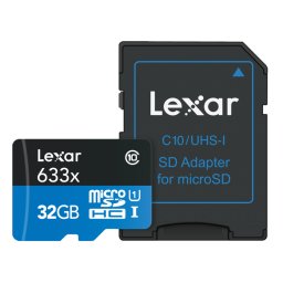32gb msdhc cls 10 uhs-i 95 mb/s + adaptor sd