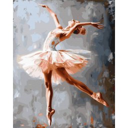 Set pictura pe numere, cu sasiu, Grand jete, 40x50 cm