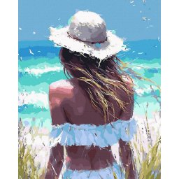 Set pictura pe numere, cu sasiu, Moment de fericire, 40x50 cm