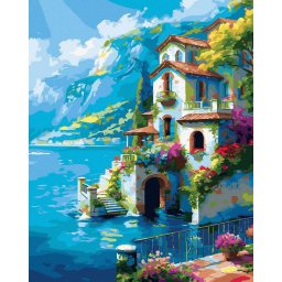 Set pictura pe numere, cu sasiu, Regatul marii, 40x50 cm