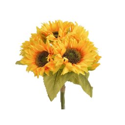 Buchet 5 fire floarea soarelui+boboc pentru aranjamente florale