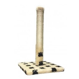 Ansamblu de joaca pentru pisici, tip coloana pe suport, crem/negru