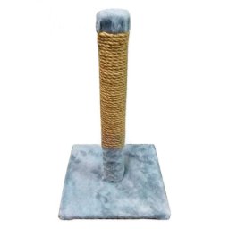 Ansamblu de joaca pentru pisici, tip coloana pe suport, gri