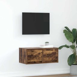 Dulap TV stejar afumat 60x31x25,5 cm din lemn de prelucrare GartenMobel Dekor